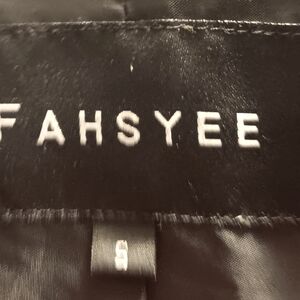 Womens sz small Black FAHSYE leather jacket